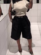 Bermudas de Talle Alto Florentine con Cinturón
