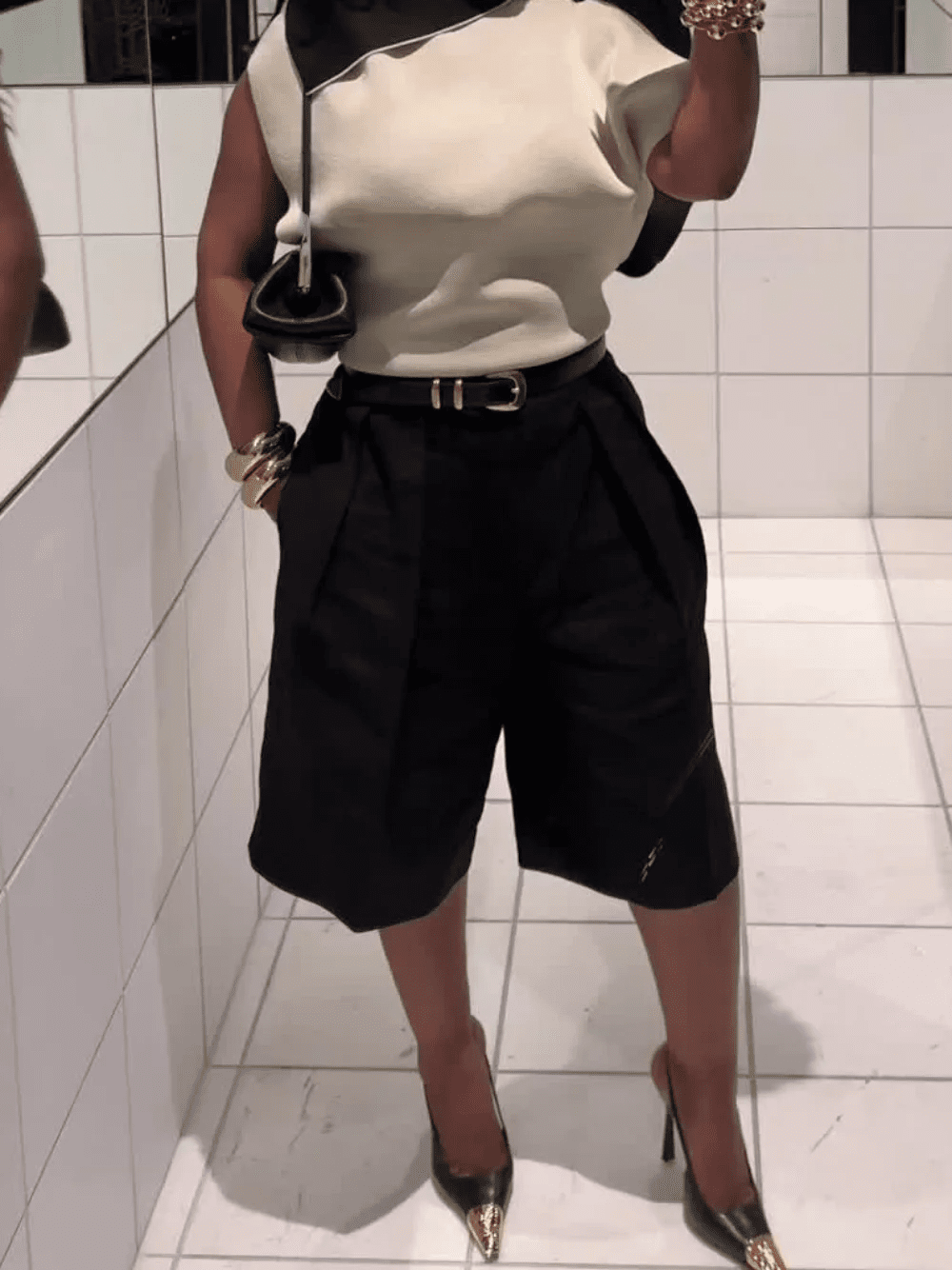 Bermudas de Talle Alto Florentine con Cinturón