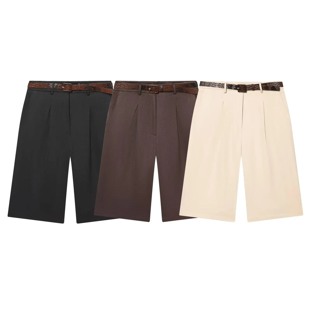 Bermudas de Talle Alto Florentine con Cinturón