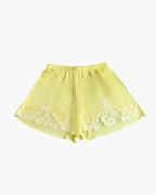 Shorts de satén con encaje Laura
