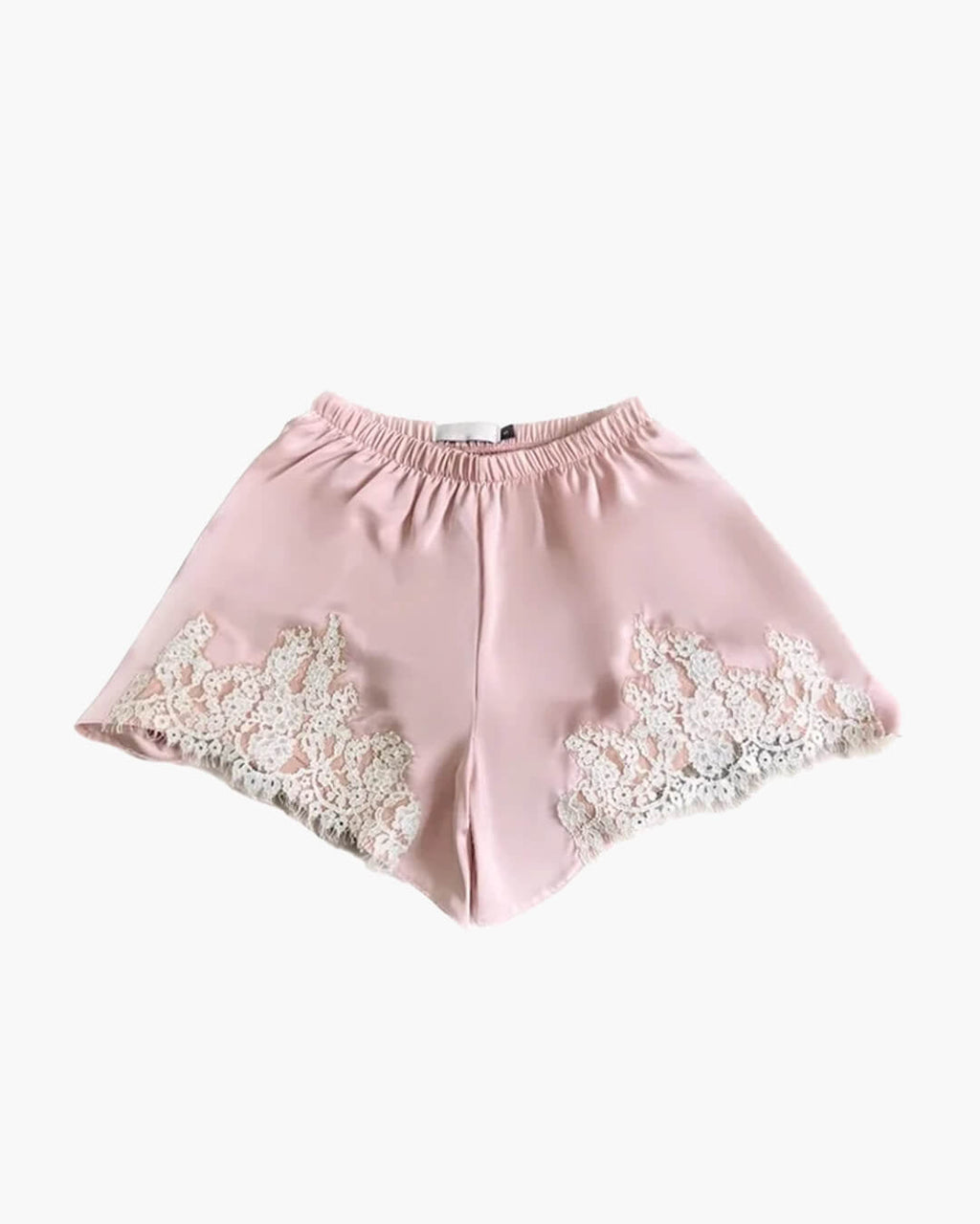 Shorts de satén con encaje Laura