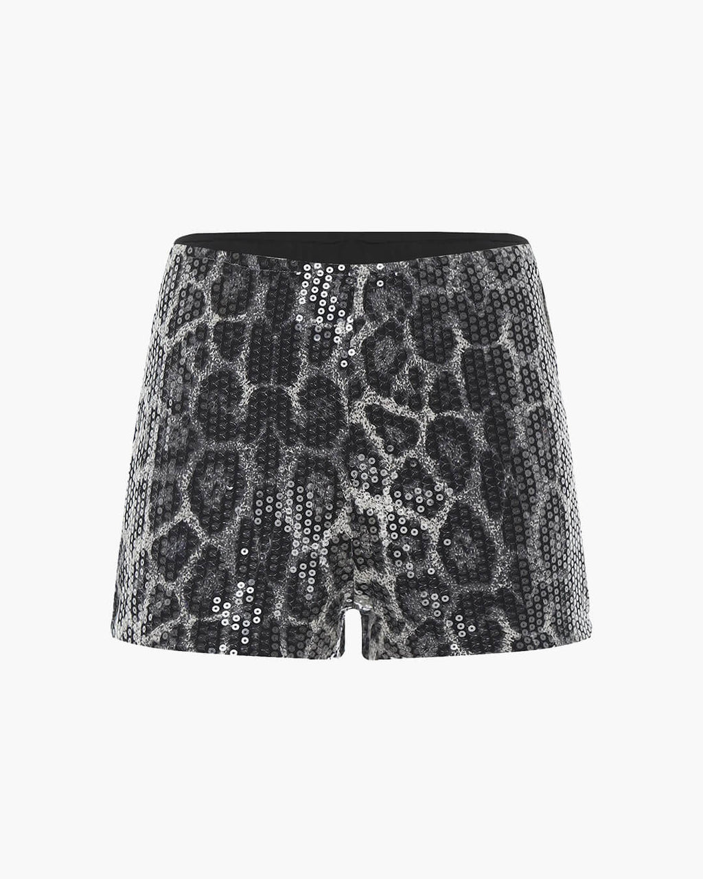 Shorts Quennie de lentejuelas animal print
