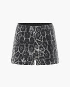 Shorts Quennie de lentejuelas animal print