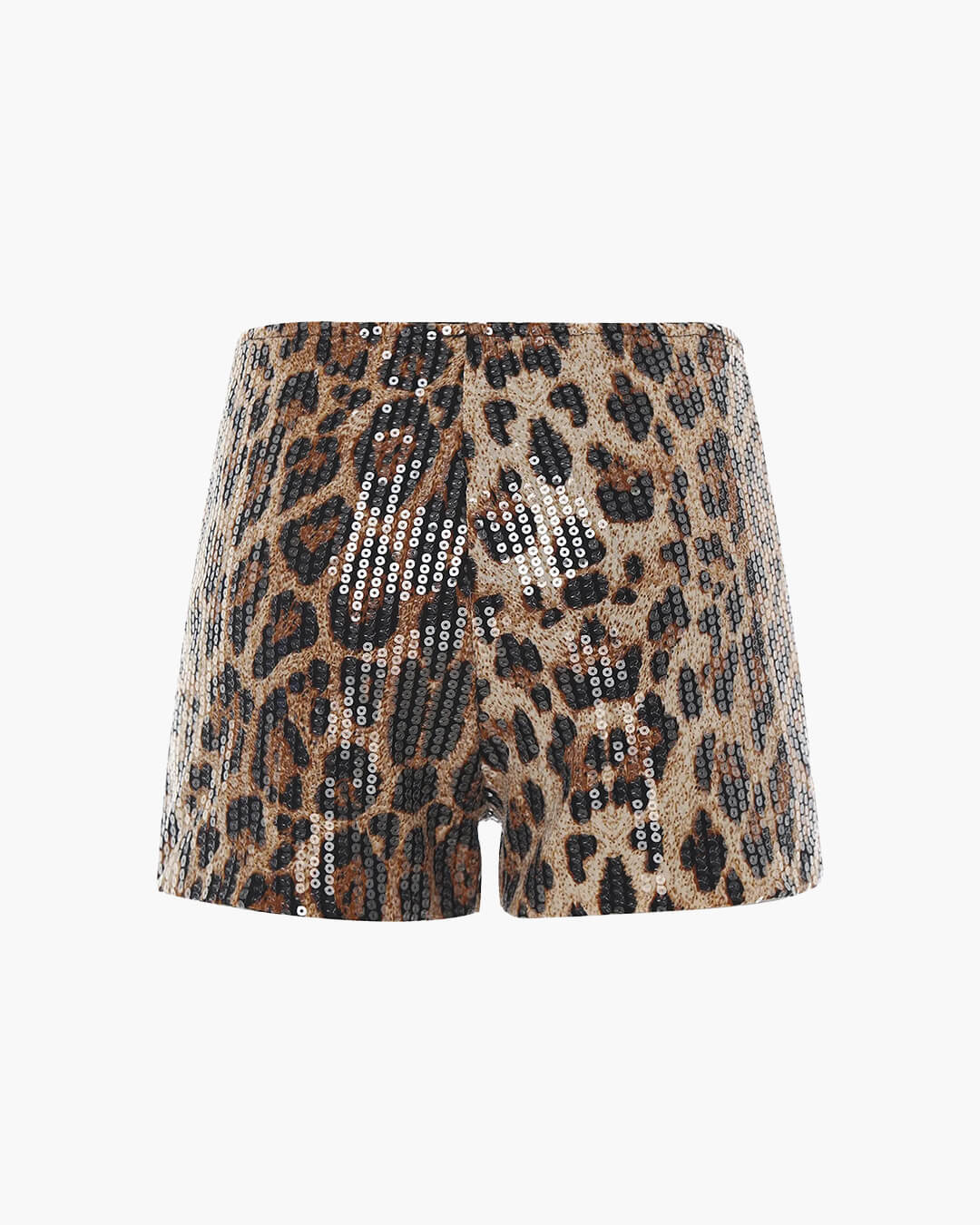 Shorts Quennie de lentejuelas animal print