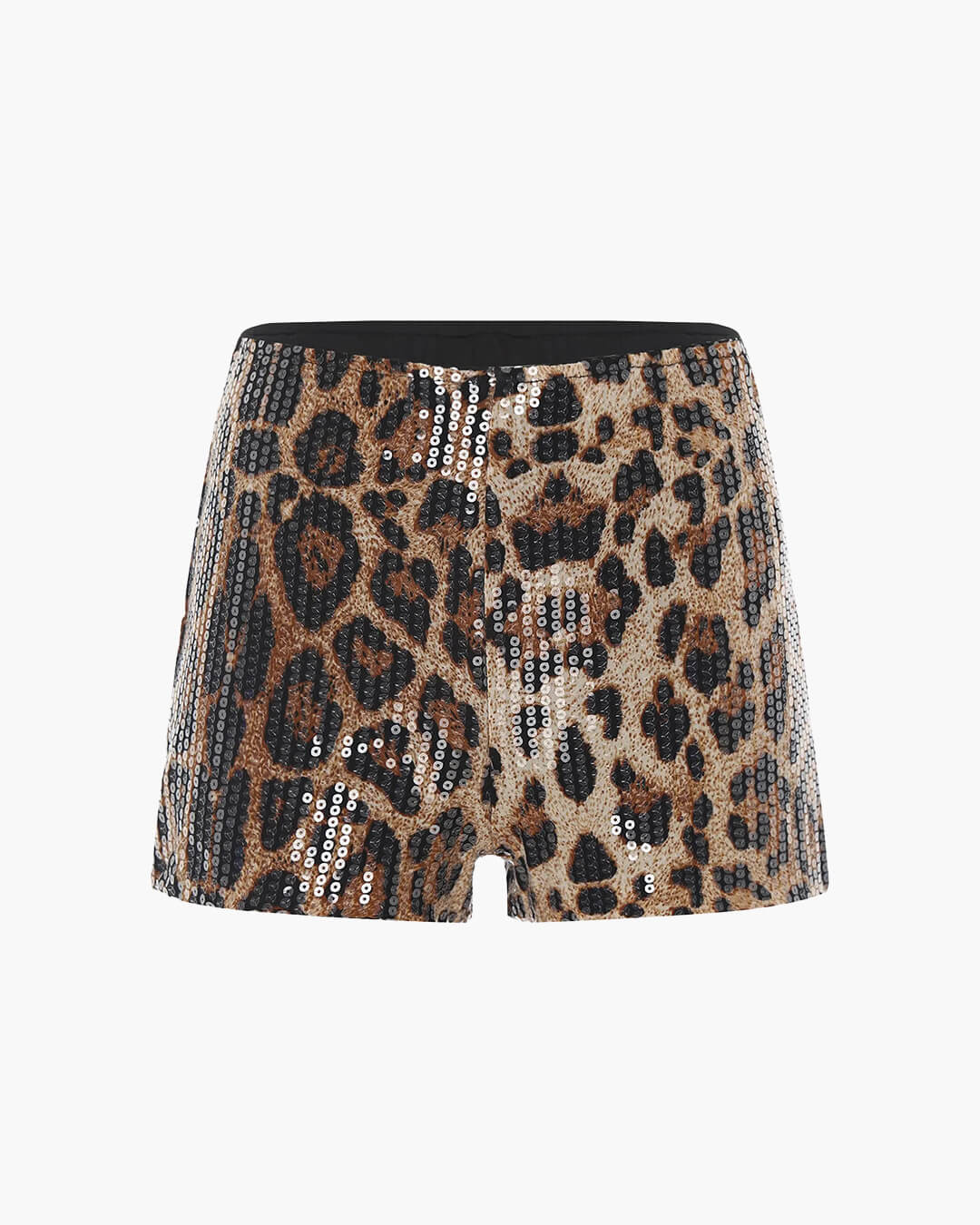 Shorts Quennie de lentejuelas animal print