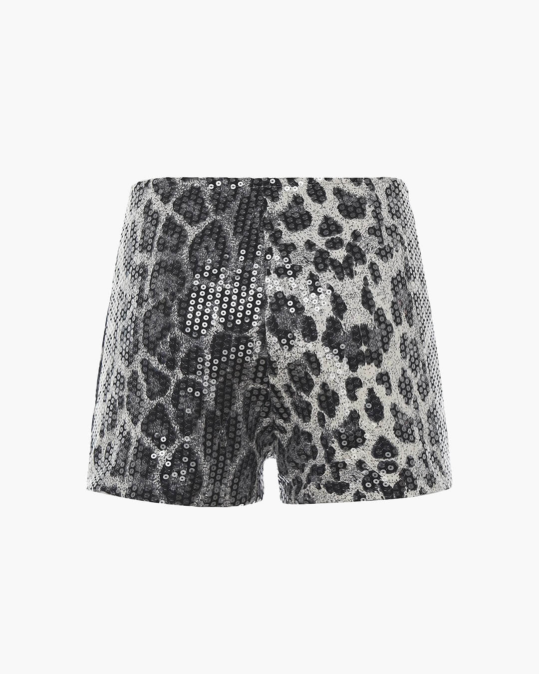 Shorts Quennie de lentejuelas animal print