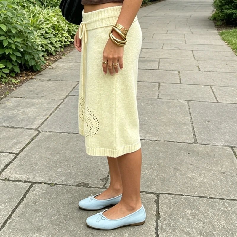 Shorts culottes de pierna ancha Sabina de punto