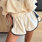 Ellen Conjunto de Cortavientos y Shorts Chevron