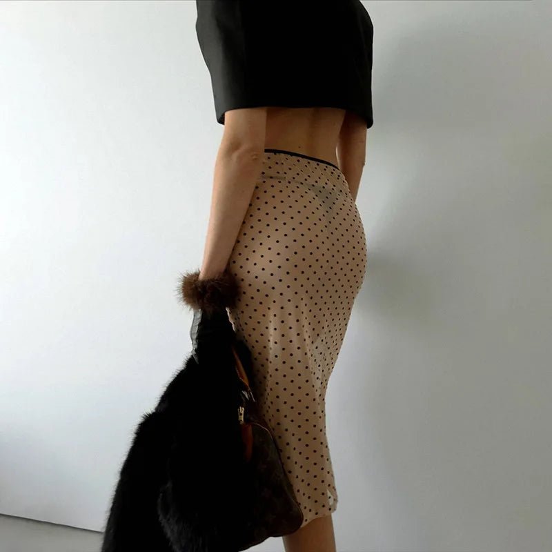 Leah falda de malla de talle alto