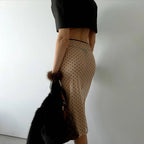 Leah falda de malla de talle alto
