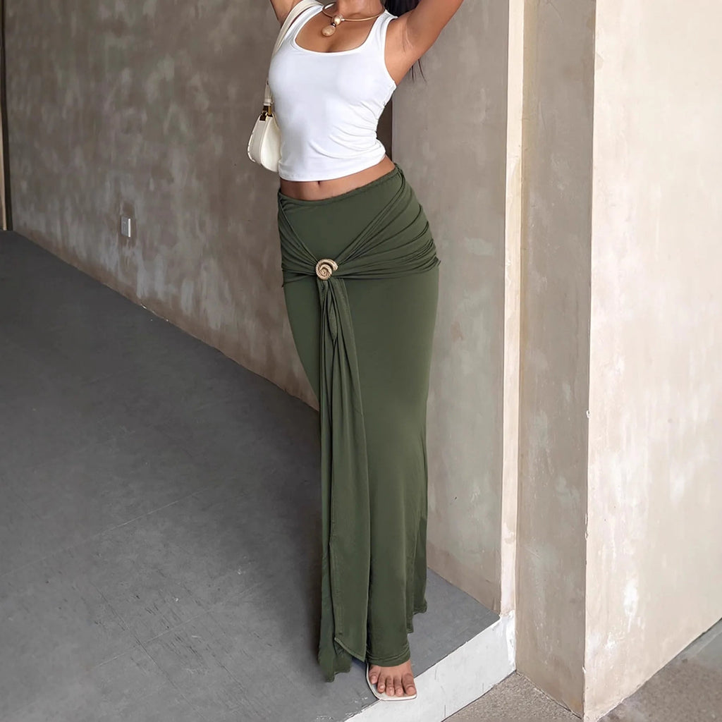 Lily falda maxi de tiro bajo