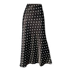 Falda midi sirena de lunares Bianca