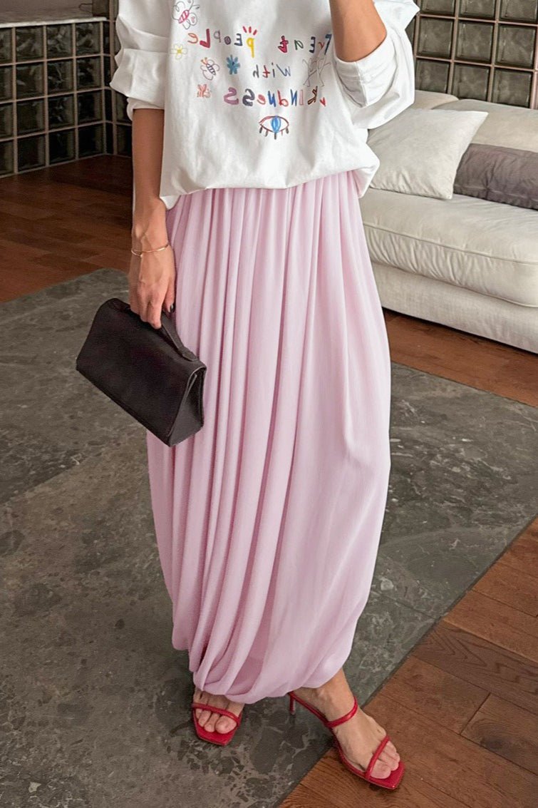 Afroza falda maxi de gasa fluida