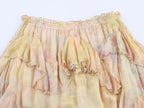 Falda larga bohemia Serena con volantes por niveles