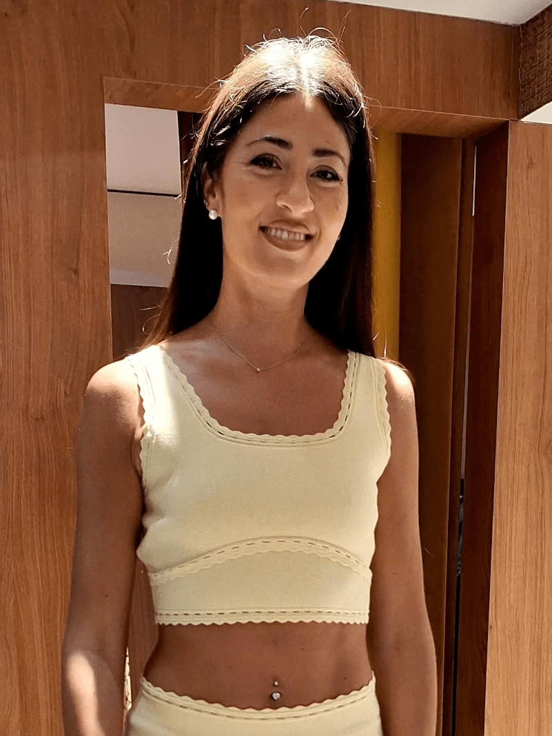 Ruth Conjunto de Falda de Punto Acanalado