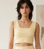 Ruth Conjunto de Falda de Punto Acanalado