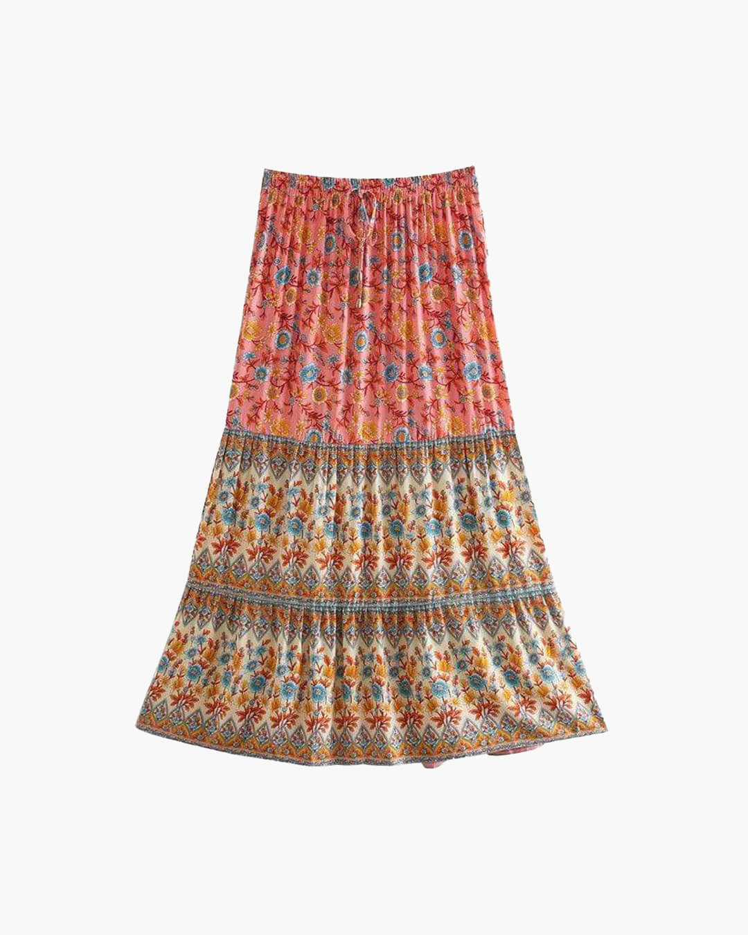 Falda boho de playa con estampado floral Bianca
