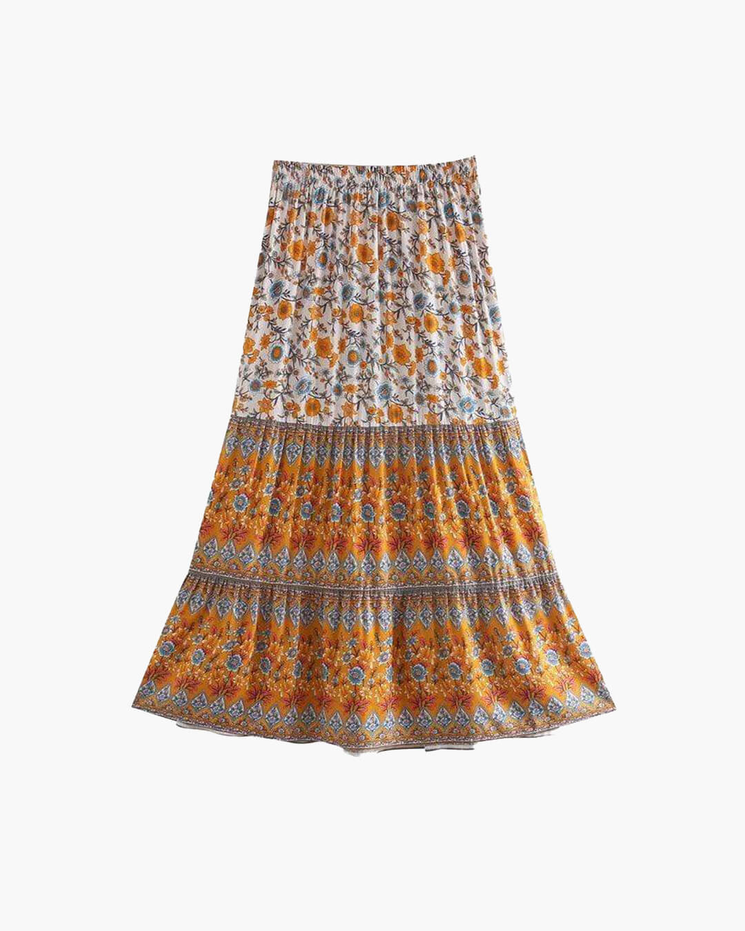 Falda boho de playa con estampado floral Bianca