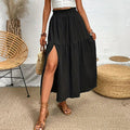 Falda midi bohemia Maia con volantes