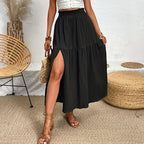 Falda midi bohemia Maia con volantes