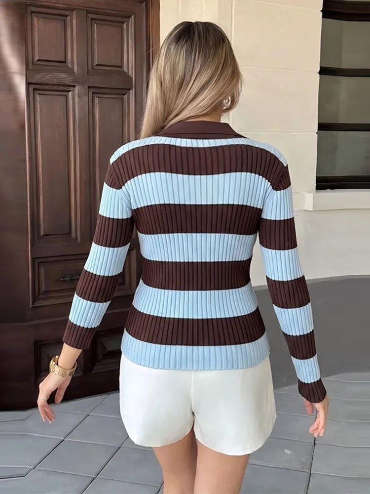 Jersey Polo Alicia de Punto a Rayas