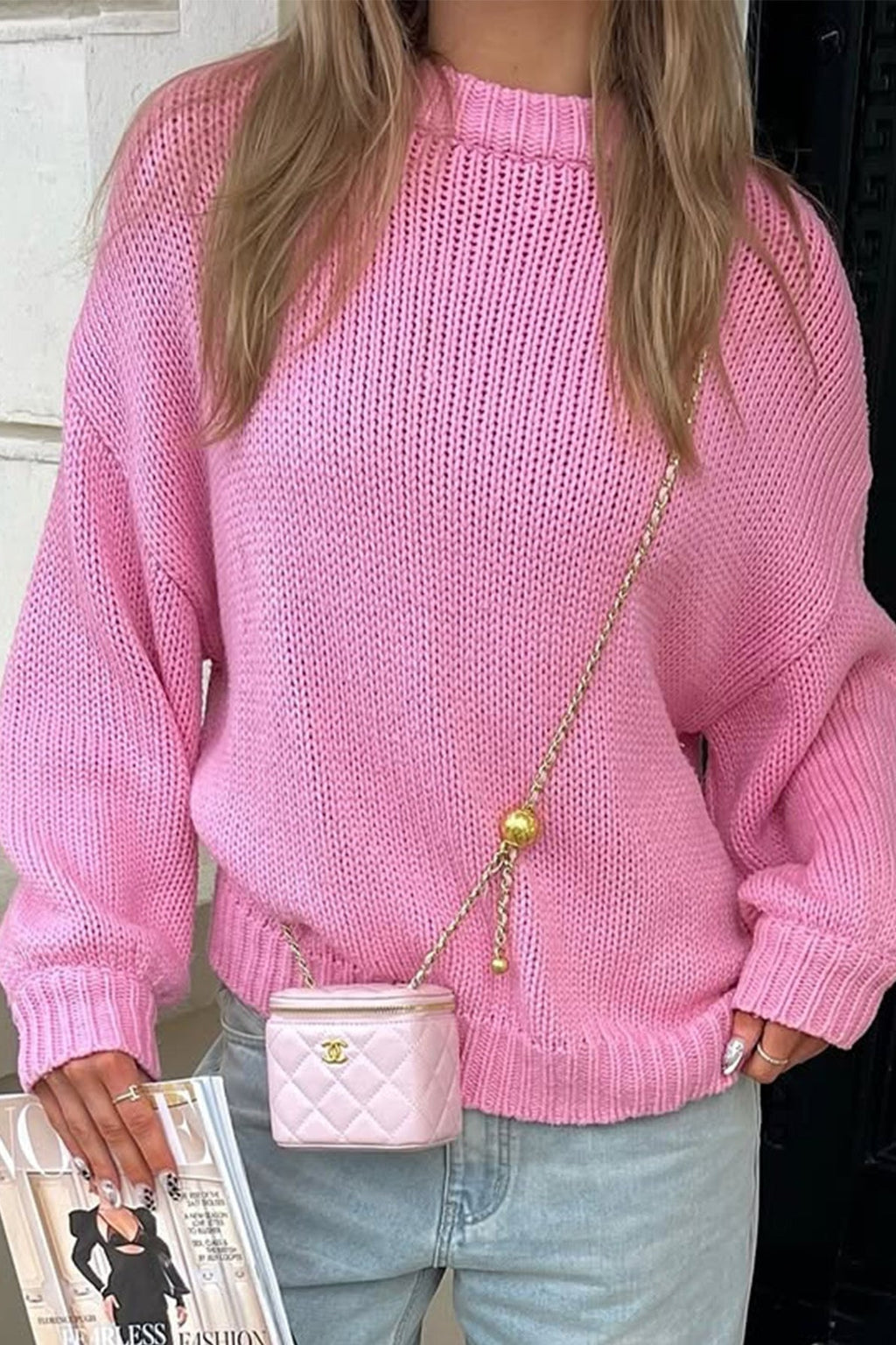 Jersey Amanda crema cuello redondo para capas