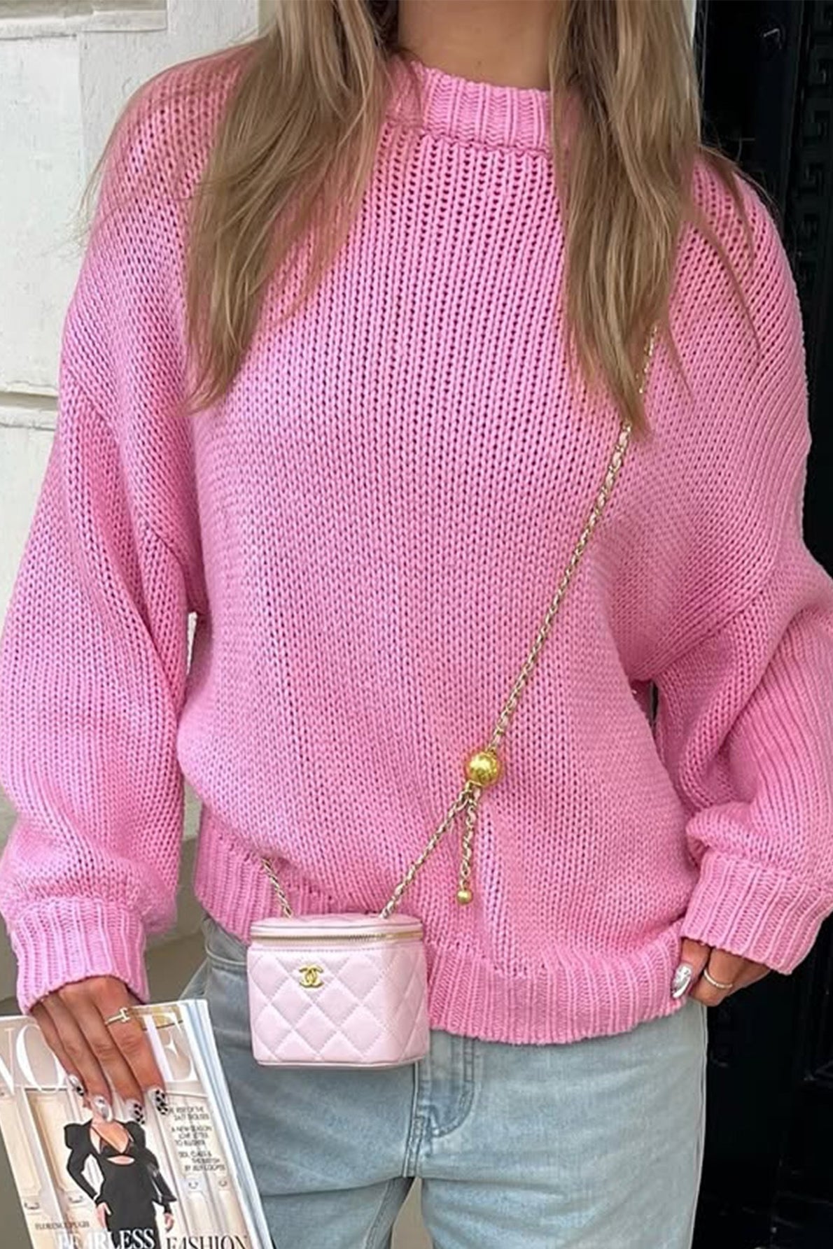 Jersey Amanda crema cuello redondo para capas