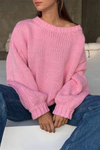 Jersey Amanda crema cuello redondo para capas