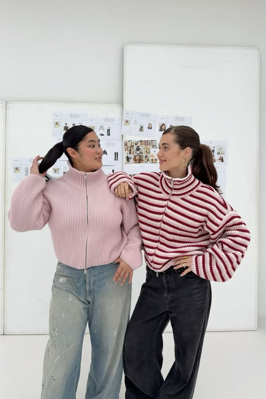 Daniela Cárdigan Oversized de Punto Canalé con Cremallera