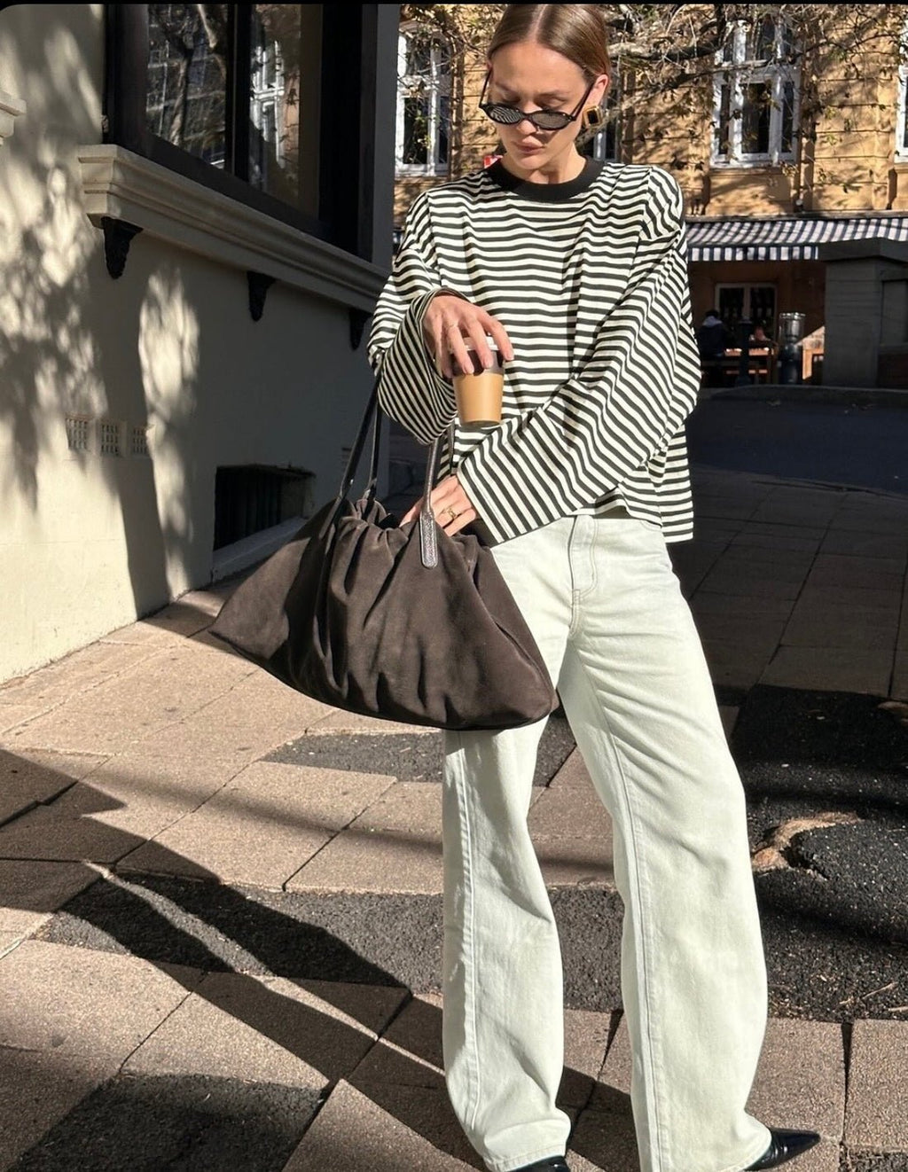 Vivien suéter oversize de punto a rayas