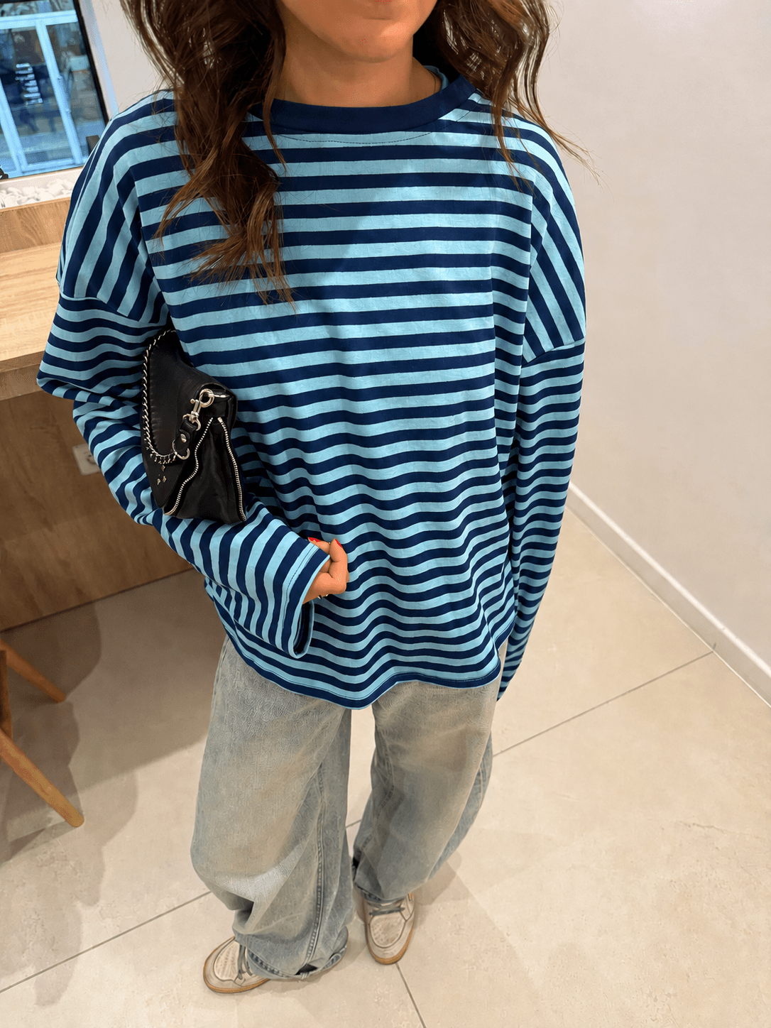 Vivien suéter oversize de punto a rayas