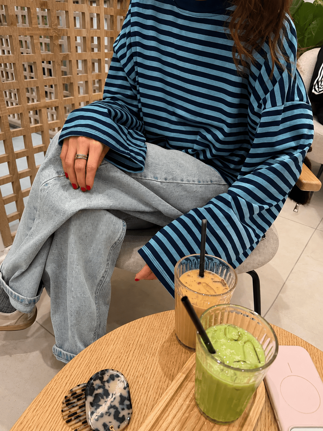 Vivien suéter oversize de punto a rayas