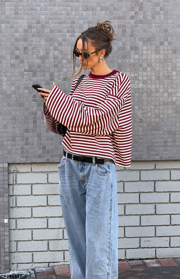 Vivien suéter oversize de punto a rayas
