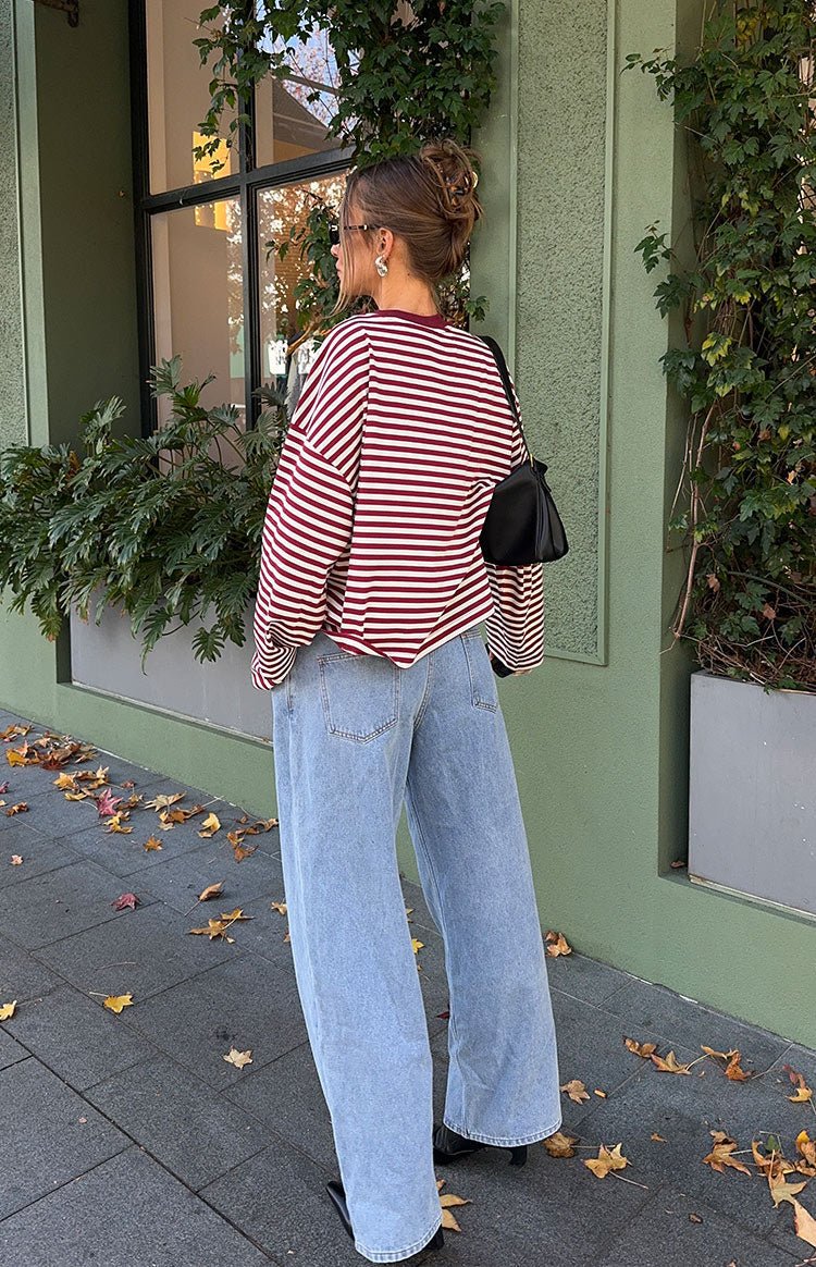 Vivien suéter oversize de punto a rayas