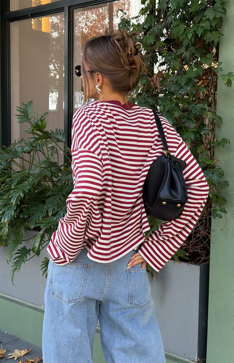 Vivien suéter oversize de punto a rayas