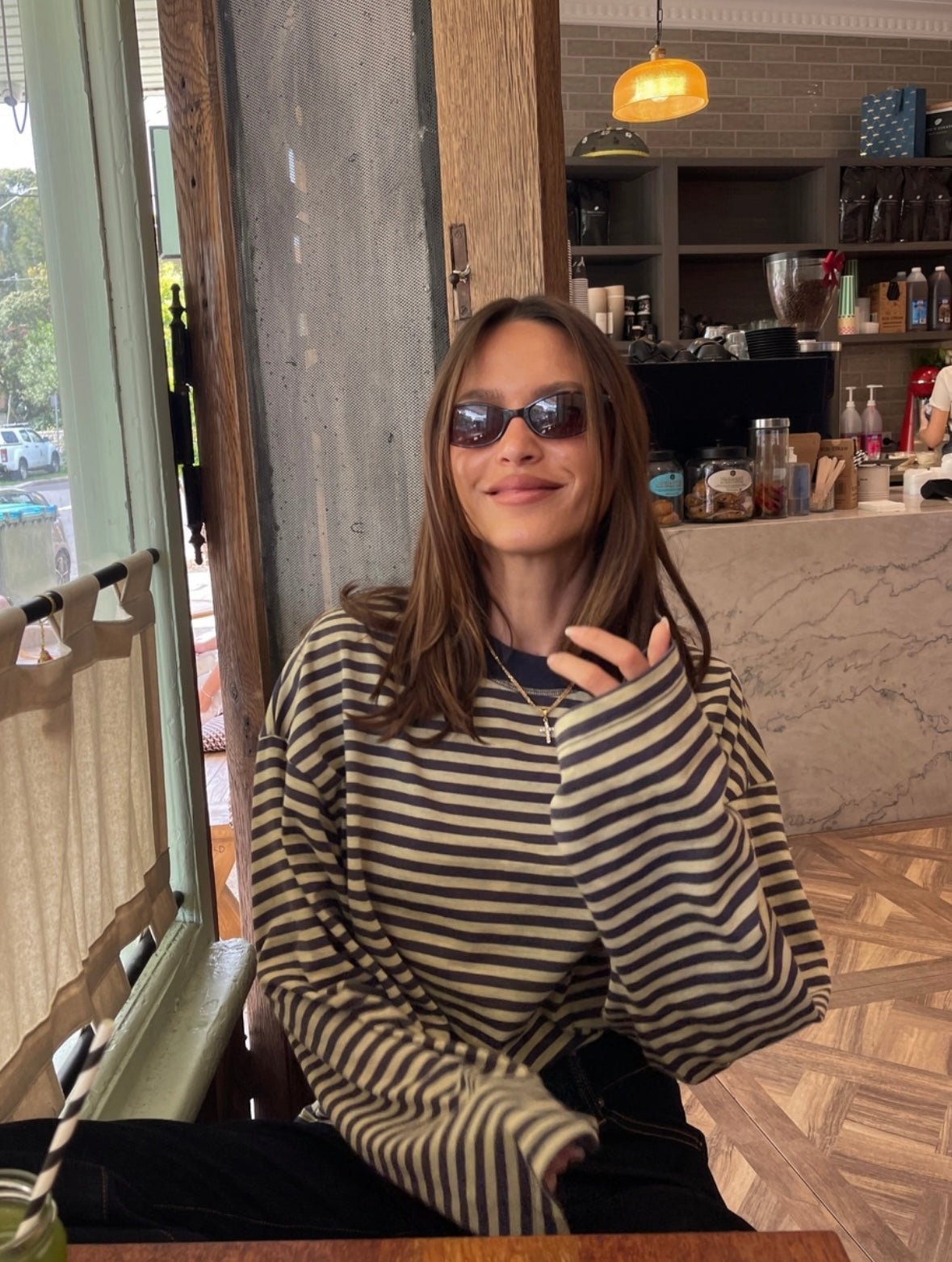 Vivien suéter oversize de punto a rayas
