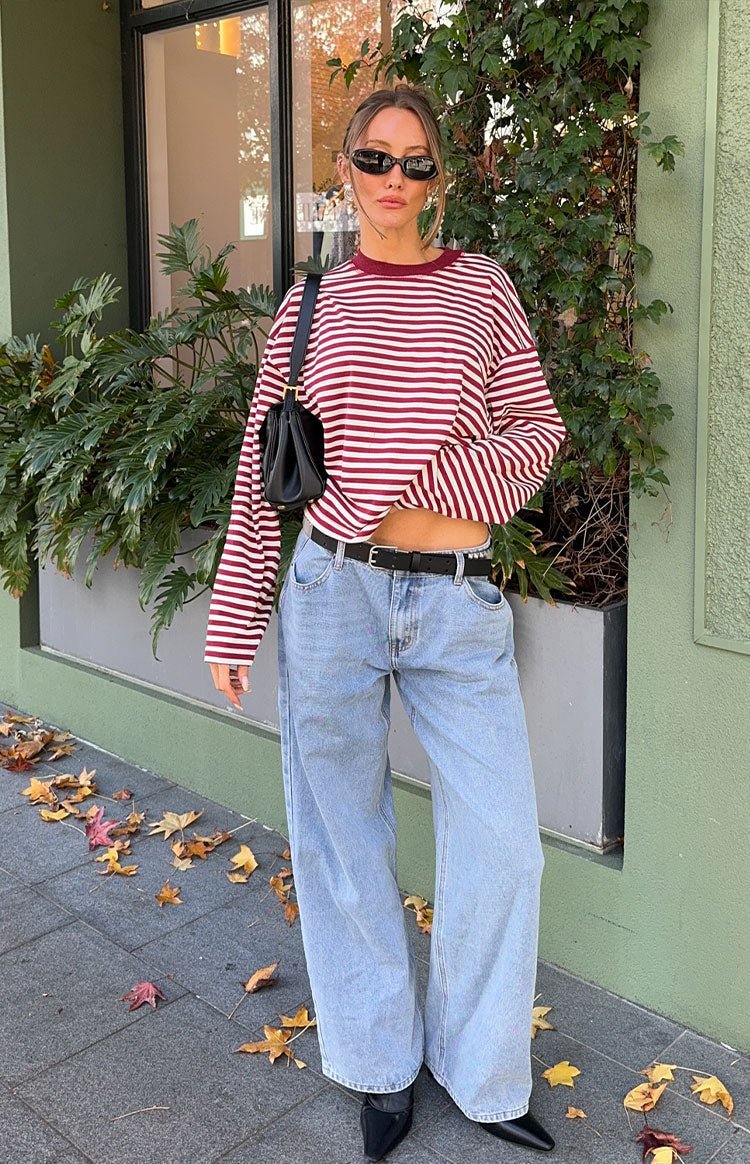 Vivien suéter oversize de punto a rayas