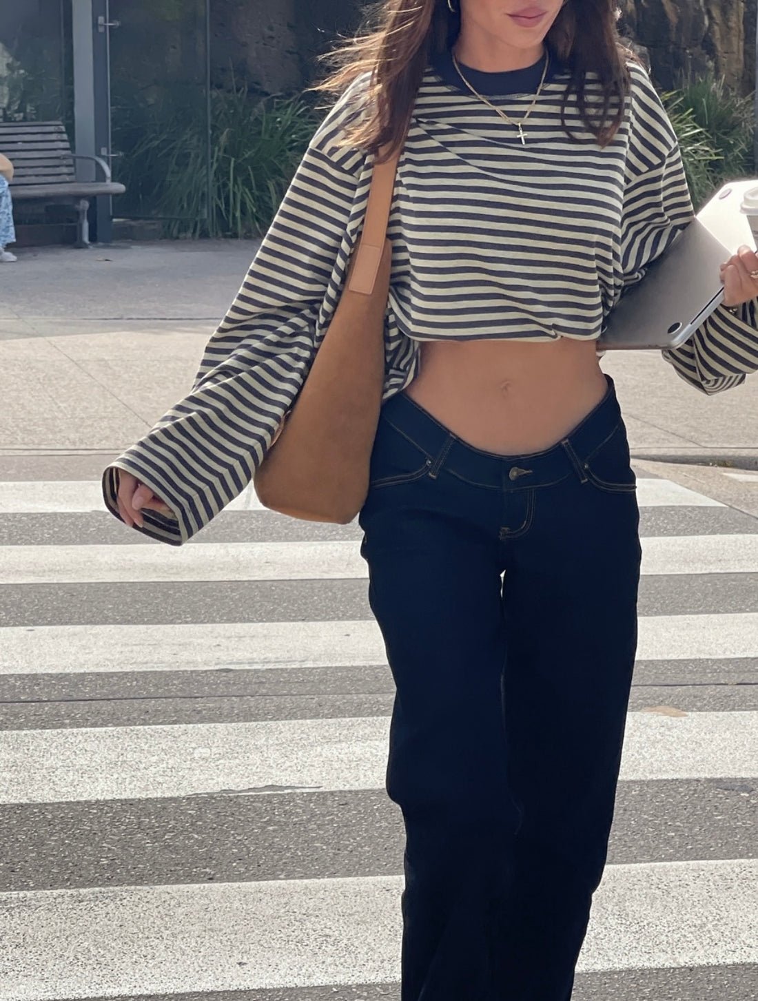 Vivien suéter oversize de punto a rayas