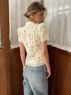 VALENTINA | Cárdigan de encaje patchwork