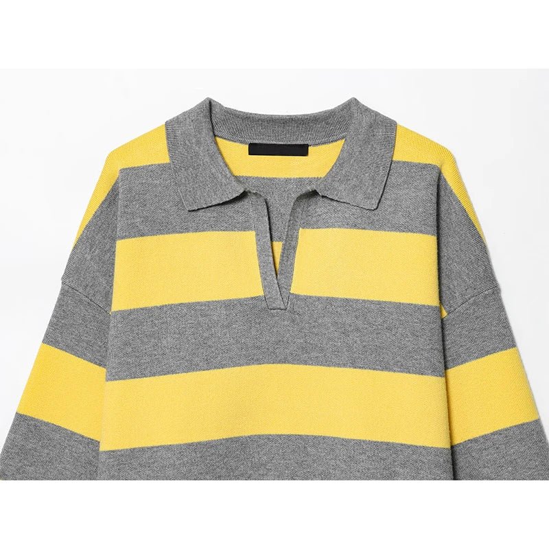 Elena jersey de rayas con cuello tipo polo