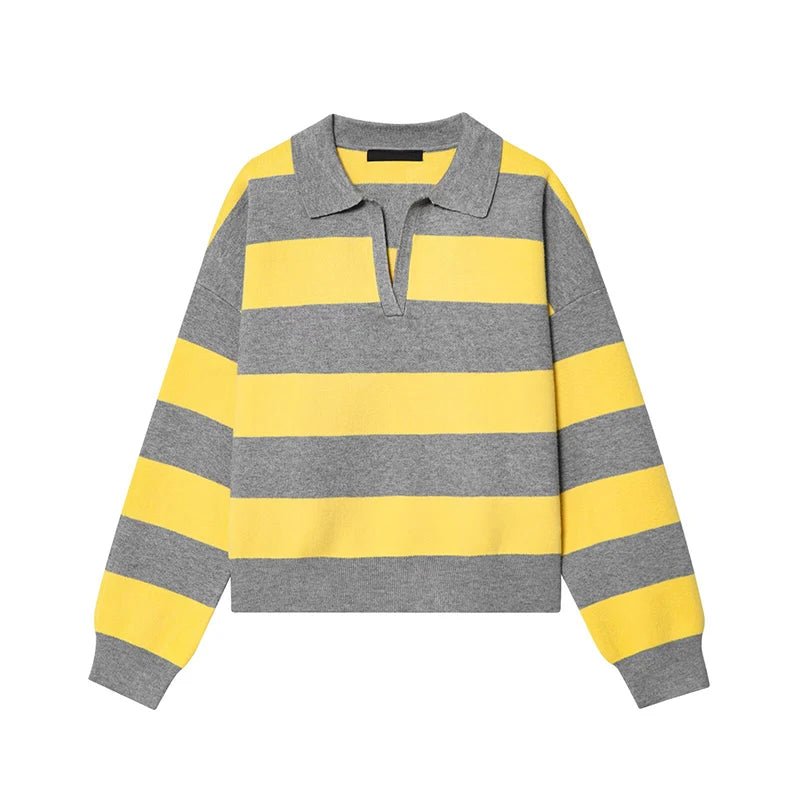 Elena jersey de rayas con cuello tipo polo