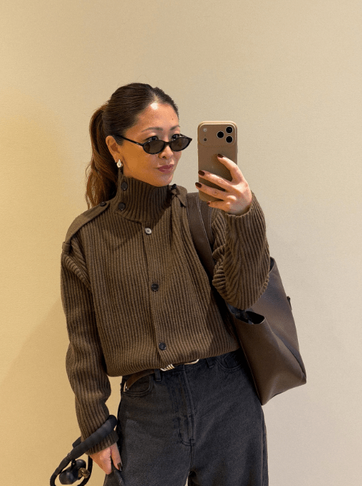 AIMÉE | Cárdigan de punto con cuello alto
