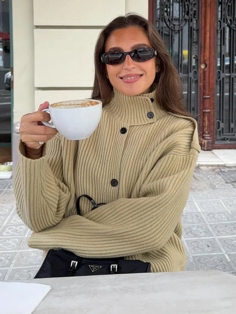 AIMÉE | Cárdigan de punto con cuello alto