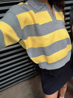 HARRIET | Jersey de punto a rayas con cuello en V