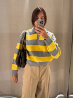 HARRIET | Jersey de punto a rayas con cuello en V