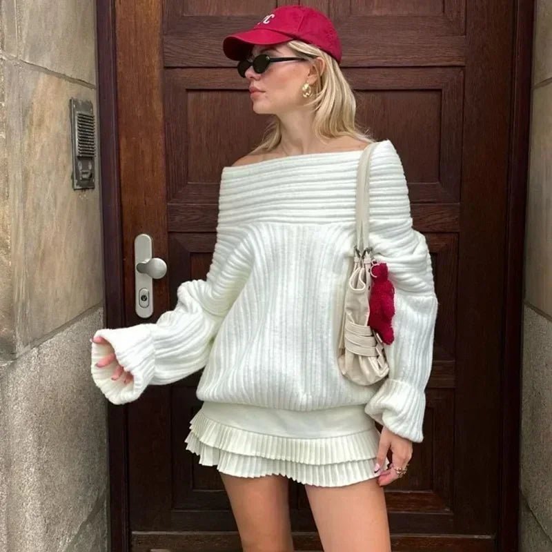 Aelwen jersey off-shoulder