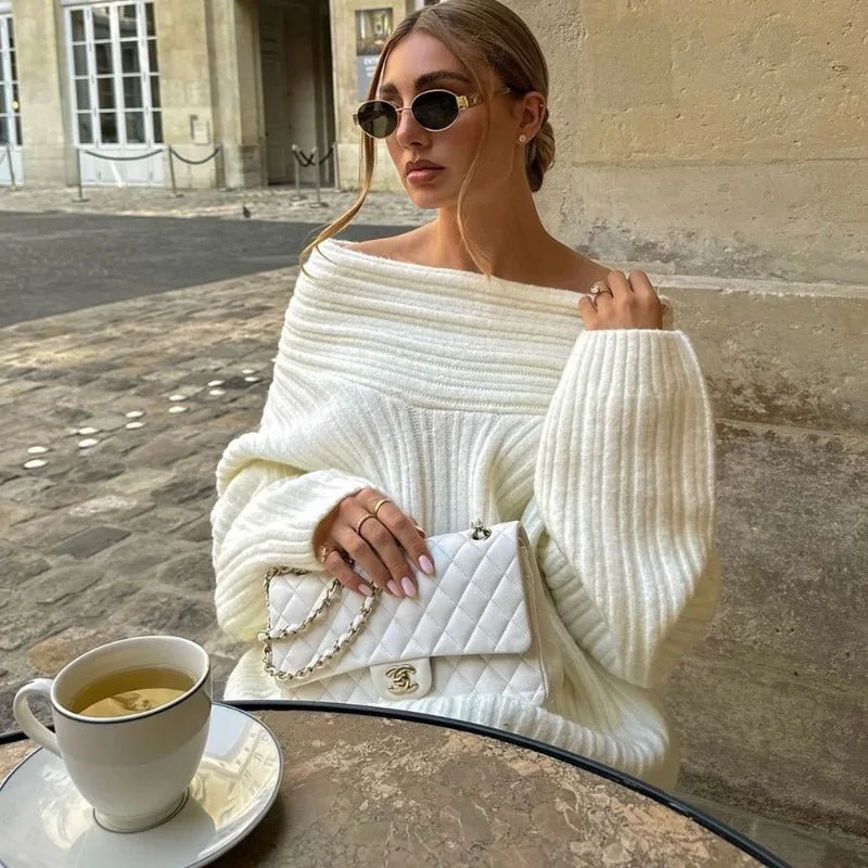 Aelwen jersey off-shoulder