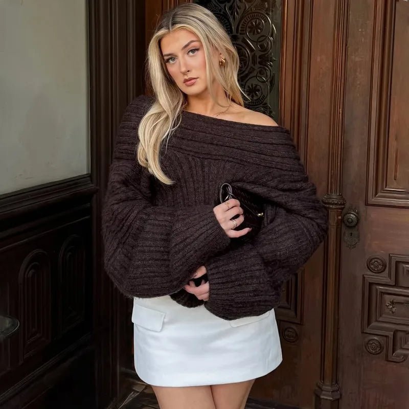 Aelwen jersey off-shoulder