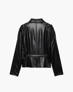 Chaqueta Tabitha de polipiel con cinturón