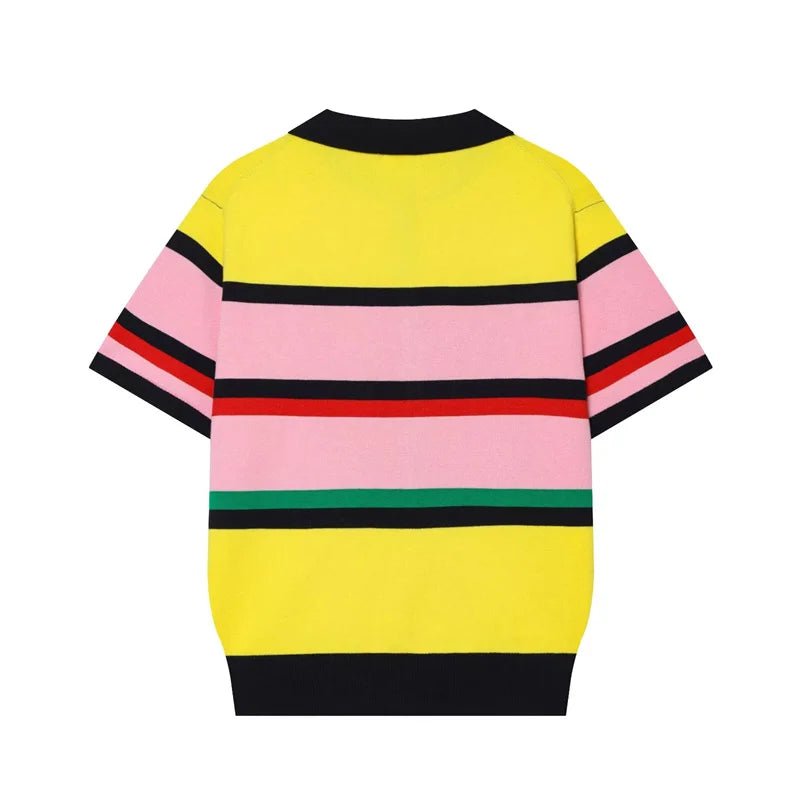 Top polo de punto Claudia Colorblock